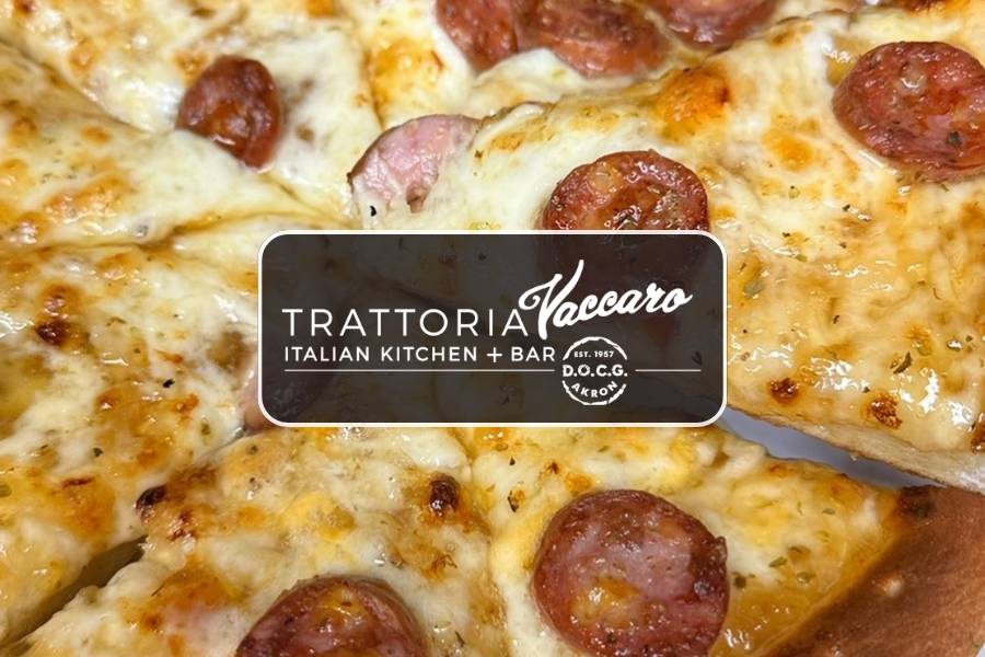 Pepperoni pizza from Trattoria Vaccaro Italian Kitchen and Bar in Akron OH